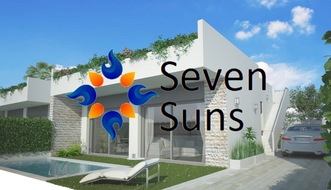 Seven Suns: urbanización de siete villas unifamiliares con piscina en Roldán nueva construcción